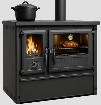 Produktbild von Outdoor-Küchenofen Außenherd Holzherd Modell Forno - schwarz - 6 kW