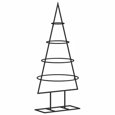 Image de vidaXL Sapin de Noël en métal Déco Noir 60 cm