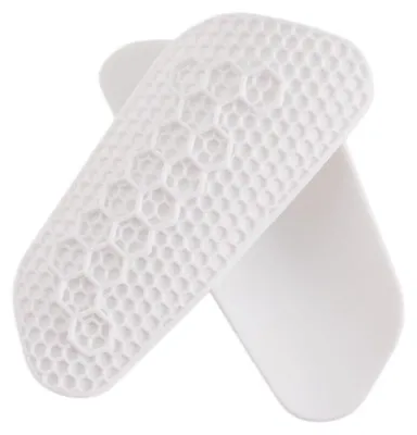 Immagine prodotto di INF Parastinchi in silicone 2 pezzi — Ergonomici con ammortizzazione urti, adattamento sinistro-destro, multicolore Bianco