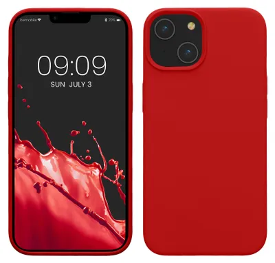 Produktbild von kwmobile Handyhülle für iPhone 14 Hülle, für iPhone 14 Case - Hülle Silikon - kabelloses Laden - Klassisch Rot