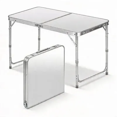 Image de Table pliante multifonctionnelle à hauteur réglable pour le camping et le jardin