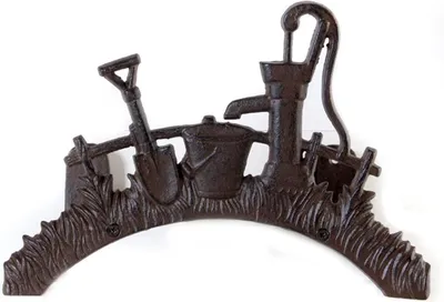 Produktbild von Gartenschlauchhalter Wasserpumpe | Gusseisen Schlauchhalter Garten | 28,5 cm