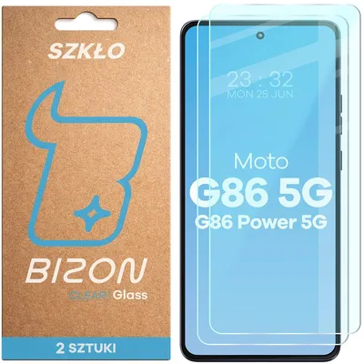 Produktbild von Gehärtetes Glas für Motorola Moto G86 5G / G86 Power 5G, Bizon Glass Clear Duo, 2 Stück