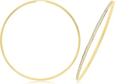 Produktbild von 9 Karat (375) Gold Damen - Paar Creolen - 60mm; TRS369249KYMM60