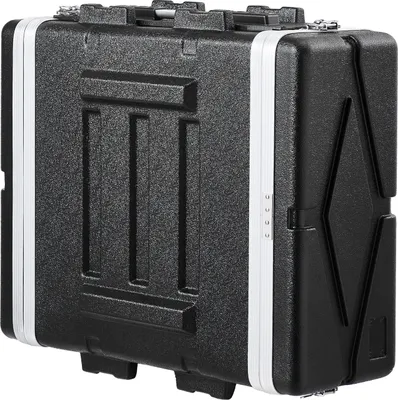 Image de SucceBuy Boîtier rack 4U, profondeur standard 19", construction ABS, fermetures papillon robustes, panneaux amovibles, pour amplificateurs, tables de mixage, récepteurs de microphone