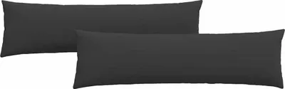 Obrázok produktu pre vidaXL Vankúše na pohovku, 2 ks, čierne, 145 x 40 cm, látkové