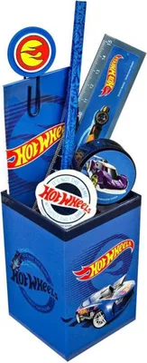 Produktbild von Hot Wheels Köcher-Set – Komplett gefülltes Mal- und Schreibset