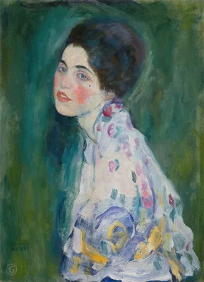 Produktbild von Legendarte - Kunstdruck auf Leinwand - Bildnis Einer Frau Gustav Klimt - Wanddeko, Canvas cm. 50x70
