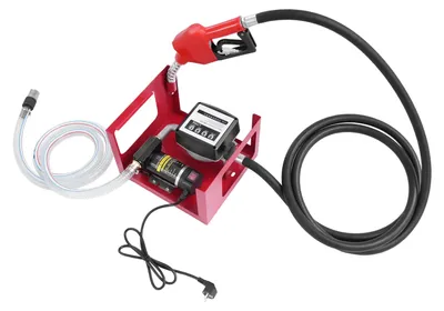 Image de Pompe diesel 230 V - pompe électrique pour fioul - pompe de transfert - distributeur automatique - pour huile, diesel, biodiesel - rouge