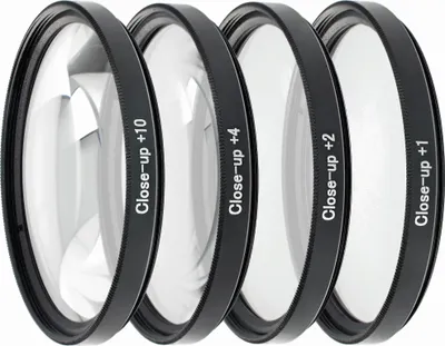 Produktbild von ayex Close up Makro Linsen Set 55mm - 4 teilig (+1, +2 +4, +10)