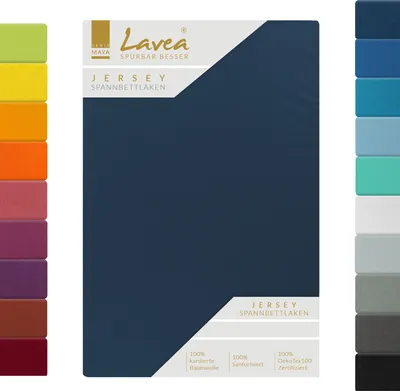 Produktbild von Spannbettlaken MAYA Galaxyblau | 180 x 200cm Topper