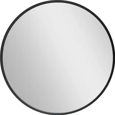Image de In And OutdoorMatch Miroir Orrin - Miroir à suspendre - Rond - Ø40cm - Noir - Aluminium et verre - Look élégant