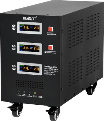 Obrázek produktu pro Automatický třífázový regulátor napětí 25000 VA 3% KEMOT PROavr-25k