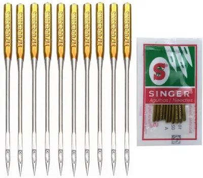 Produktbild von Goldweather 10 Nähnadeln, große Öse, Nähmaschinennadeln, universelle Standardspitze für Sänger (Größe 90/14).