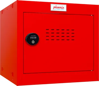Produktbild von Phoenix CL0344RRC Würfel-Schließfach Cube Locker 44L Rot - Kombinationsschloss - Für Hause, Büro, Fitness, Schüle