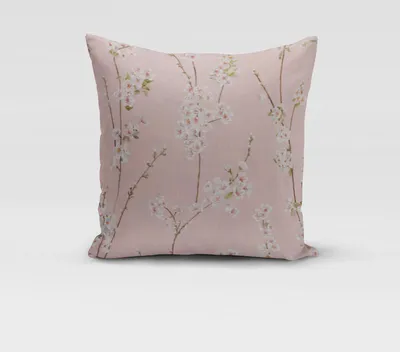 Produktbild von SCHÖNER LEBEN. Kissenhülle Almond Blossom Mandelblütenzweige rosa Größe 80x80cm (HxB) 80x80cm (HxB) Größe