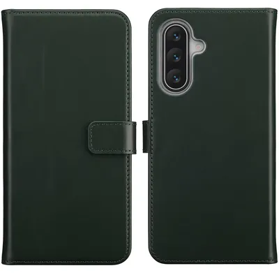 Imagen del producto de Funda de Cuero Auténtico tipo Libro para Samsung Galaxy A18 (4G) / A17 (4G/5G) - Verde