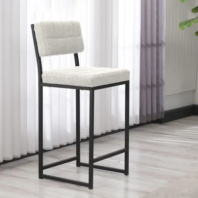 Obrázok produktu pre Skye Decor, Retro - Cream, barová stolička, krémová, 100 % ľan, 40 x 40 x 98 cm