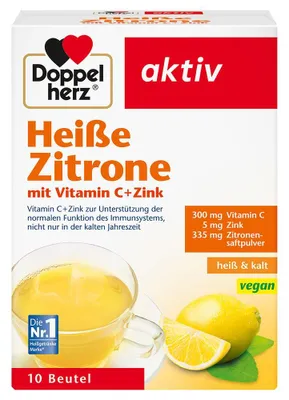 Immagine prodotto di Doppio Cuore Caldo Limone Vitamina C+Zinco Granuli 10 Capsule