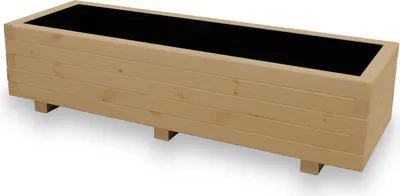 Produktbild von ALFALUX Blumenkasten Pflanzkasten Holz Pflanzkübel EICHE 115 x 40 x 30H cm