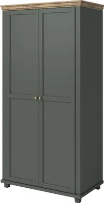 Zdjęcie produktu dla Szafa EVORA 2D 108cm zielona/dąb lefkas dwudrzwiowa