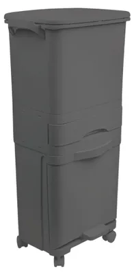 Produktbild von Wellhome Treteimer Für Mülltrennung 42l Grau  Grau One Size