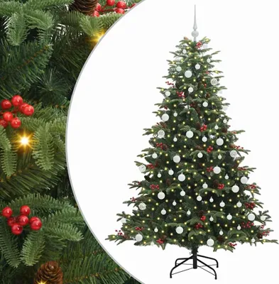 Zdjęcie produktu dla vidaXL Sztuczna choinka z 300 diodami LED ze stojakiem zielona 180 cm