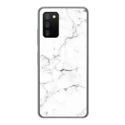 Produktbild von MuchoWow® Handyhülle Schutzhülle Hülle für Samsung Galaxy A03s Marmor - Weiß - Grau - Luxus - Marmoroptik - Strukturiert Silikon Softcase Handy Hülle - Schutz