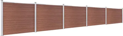 Obrázek produktu pro vidaXL Sada plotových prvků WPC 872x146 cm hnědá