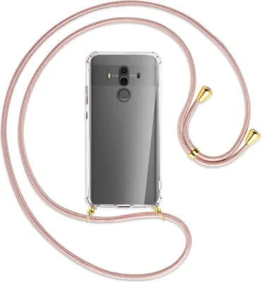 Produktbild von Handykette Backcover-Schutzhülle mit Band (Metall goldfarben) für Huawei Mate 10 Pro - roségold