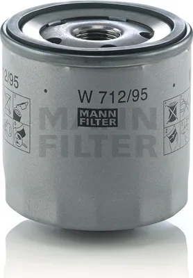 Image de MANN FILTER Filtre à huile Pièce de rechange automobile W 71295 Qualité Technique de filtration Entretien des véhicules