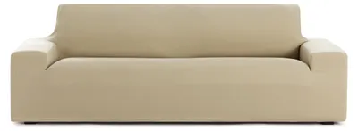 Bi-elastischer Banküberzug für 4-Sitzer, Beige, 240x70x110 cm