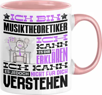 Produktbild von Musiktheoretiker Geschenk Tasse Lustige Geschenkdiee für einen Musiktheoretiker Geburtstag Ich Bin Musiktheoretiker Ich Kann Es Dir Erklären Aber Nicht Für Dich Verstehen (Rosa)
