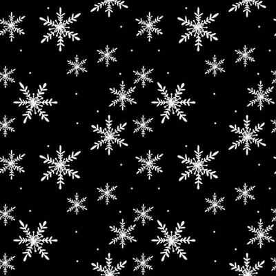 Produktbild von 20 Servietten Snöflingör black - Weiße Schneekristalle auf schwarz 33x33cm