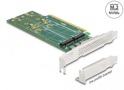 Obrázok produktu pre Delock - Speicher-Controller - Bifurcation, 110 mm - M.2 NVMe Card - Low-Profile - PCIe 4.0 x16