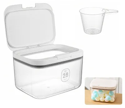 Aufbewahrungsbox für Waschpulver, 2,8 l, luftdicht, mit Messbecher