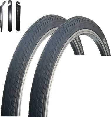 Produktbild von 2 x maxxi4you HY 156 Fahrradreifen in Schwarz 47-559 (26 x 1,75) inkl. maxxi4you Reifenheber