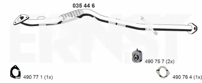 Image de ERNST Tuyau d'échappement avant pour OPEL INSIGNIA Caravan 035446