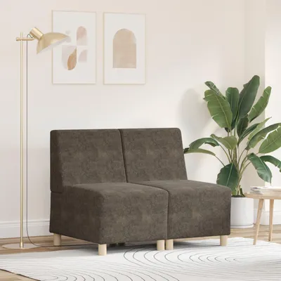 Produktbild von Sofa Stuhl mit Kissen 2 pcs Dunkelgrau 55 cm Faux Wildleder, Design Möbel Schlafsofas Neu