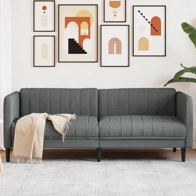 Produktbild von Design Sofa 3-Sitzer Dunkelgrau Stoff, Schlafsofas 2024 Neu