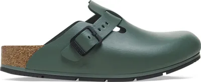 Zdjęcie produktu dla Skórzane chodaki BIRKENSTOCK Boston Pro edycja limitowana - Wysokiej jakości skórzane buty z anatomicznie ukształtowaną wkładką - Kolor: Thyme - Gr: 43