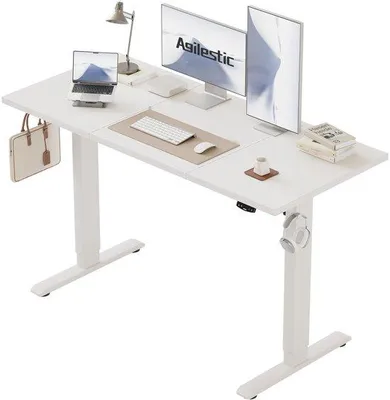 Zdjęcie produktu dla Stół biurko z regulacją wysokości 120x60 cm - Biurko elektryczne z regulacją i możliwością zaprogramowania ustawień - Ergonomiczne biurko do pracy