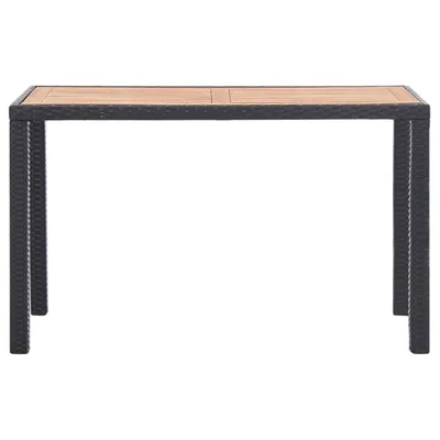Immagine prodotto di vidaXL Tavolo da giardino nero e marrone 123x60x74 cm in legno massiccio di acacia