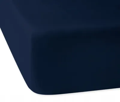 Produktbild von Darymex Spannbettlaken Baumwollsatin Dunkelblau 180x200 cm