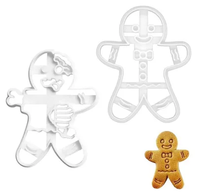 Produktbild von Ausstechformen Set Lebkuchenmann Weihnachten 2er Set 10 x 8 cm