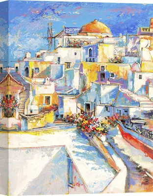 Produktbild von Leinwandbilder - Luigi Florio, Santorini – 80x60 cm