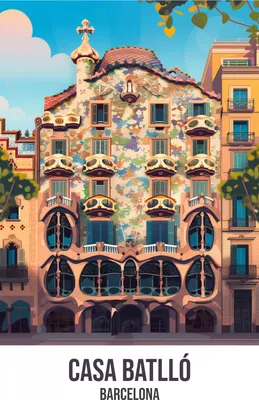 Produktbild von Poster 60x80cm Casa Batlló