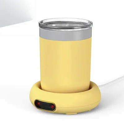 Produktbild von Tassenwärmer - USB-Heizuntersetzer 10 W - Temperaturregelung - Smart - Kompakt - Für verschiedene Becher - Gelb