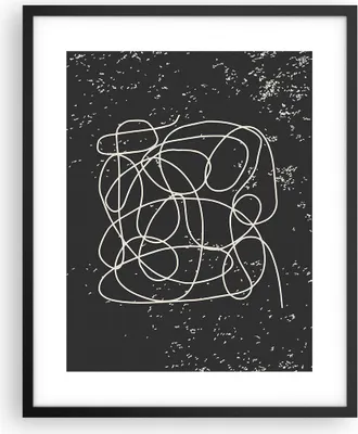 Produktbild von Gerahmtes Poster - Schwarzer Rahmen - Modern Linie Schwarz - 40x50 cm - Wand Bild - Wanddeko - Wandbilder - Kunstposter - Wandposter - Bilderrahmen - Bilder - Kunstdruck - P2BPA40x50-4649