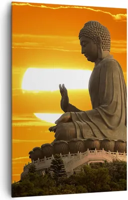 Produktbild von Bild auf Leinwand - Leinwandbild - Einteilig - tempel buddha - 80x120cm - Wand Bild - Wanddeko - Wandbilder - Leinwanddruck - Kunstdruck - Wanddekoration - Leinwand bilder - Wandbild - PA80x120-3532